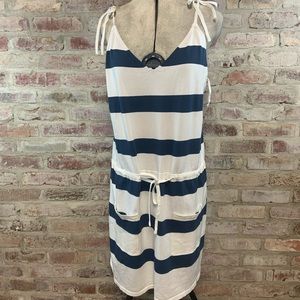 Wishlist spaghetti strap striped knit dress large NWT